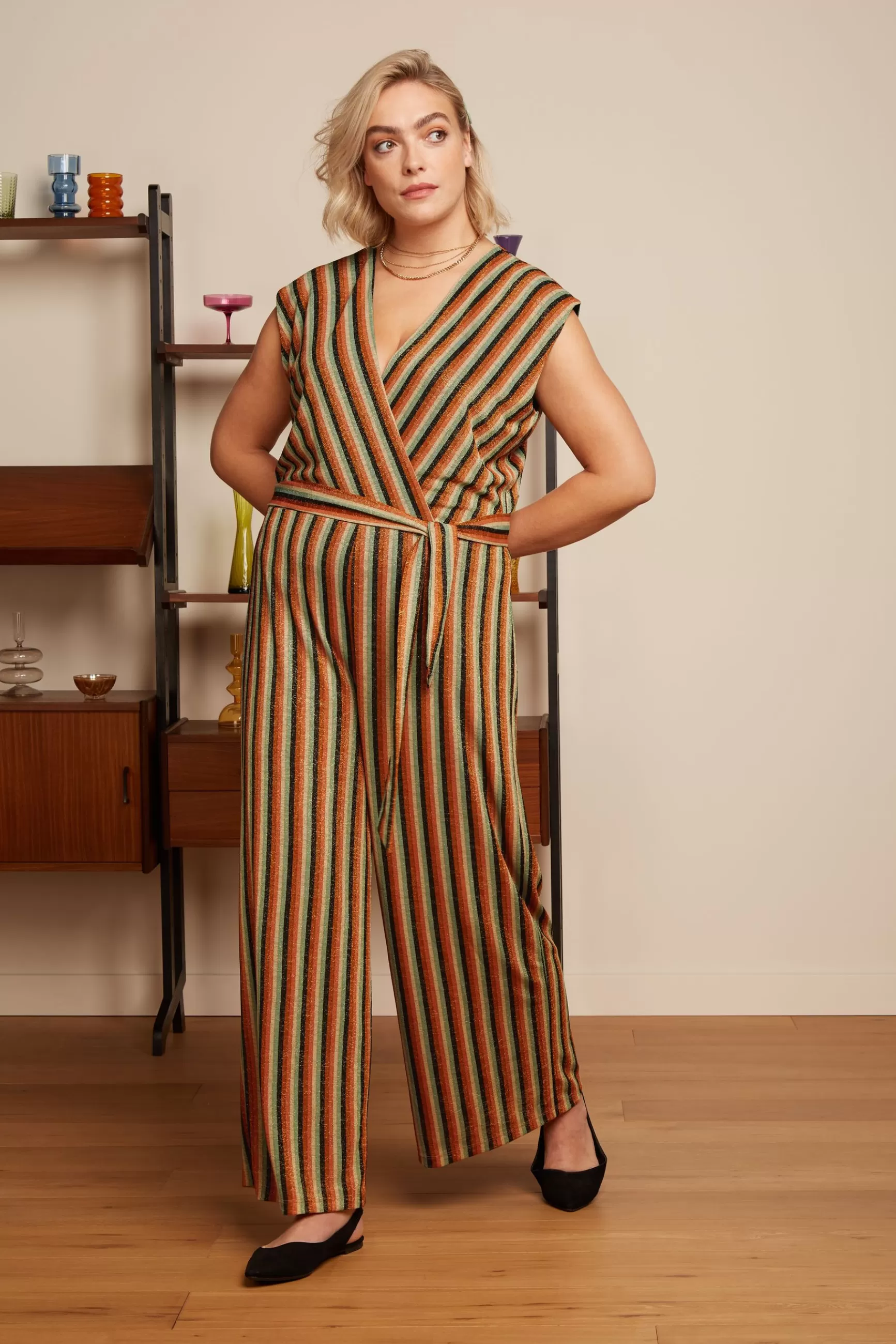 DAMES King Louie Mary Jumpsuit Piso Stripe